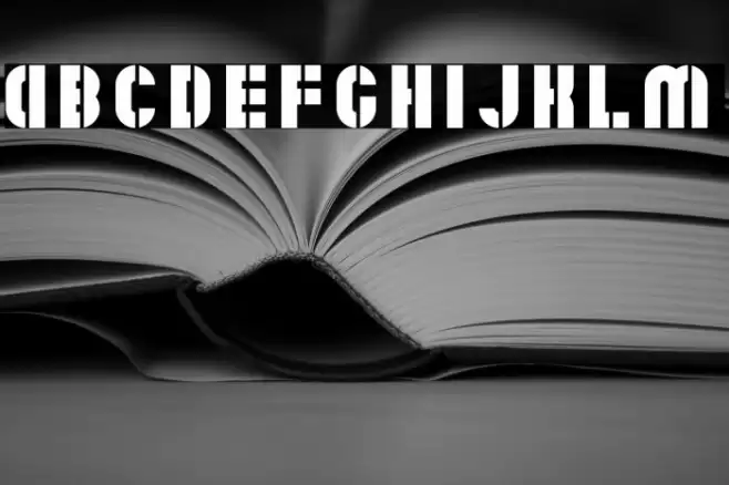 ZF2334 Stencil Font examples