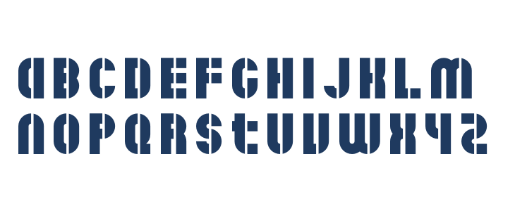 ZF2334 Stencil Lowercase