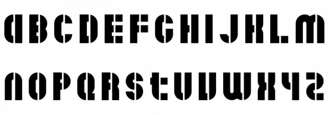 ZF2334 Stencil Caratteri MINUSCOLO