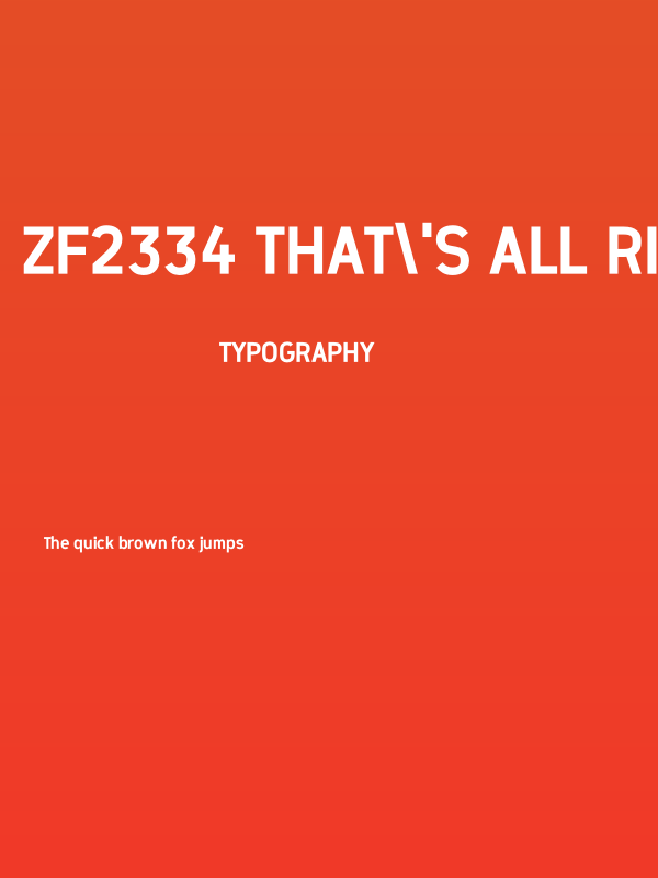 ZF2334 That's All Right Bold Poster