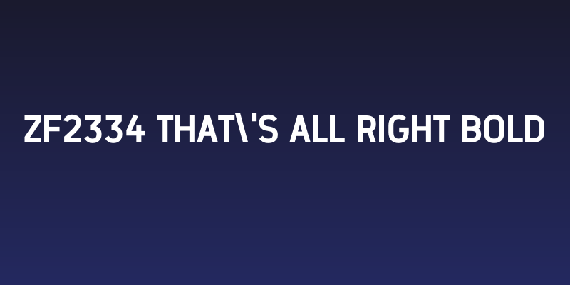 ZF2334 That's All Right Bold Social Header