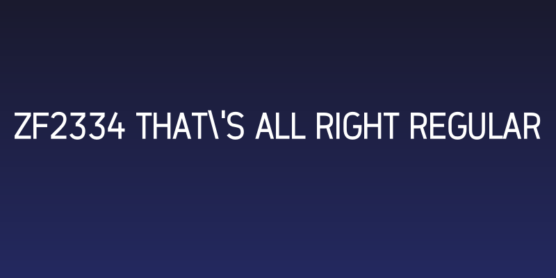 ZF2334 That's All Right Regular Social Header