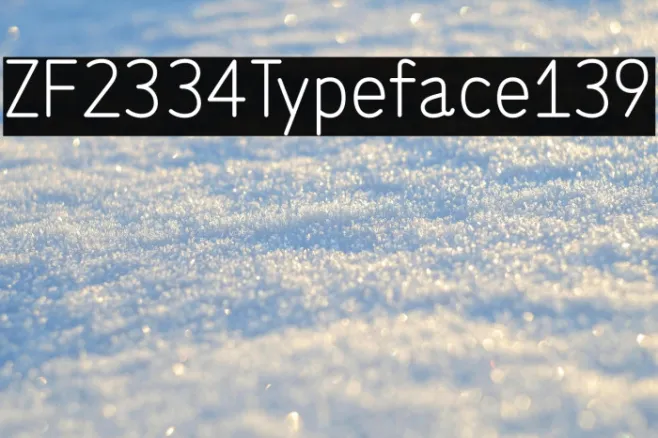 ZF2334 Typeface 139 Example 1