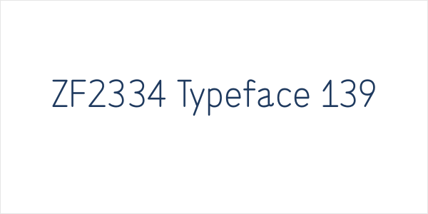 ZF2334 Typeface 139 Logo
