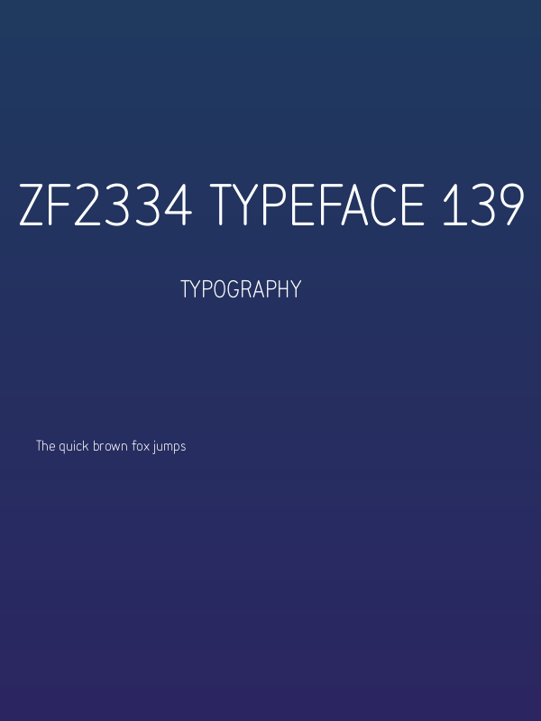 ZF2334 Typeface 139 Poster