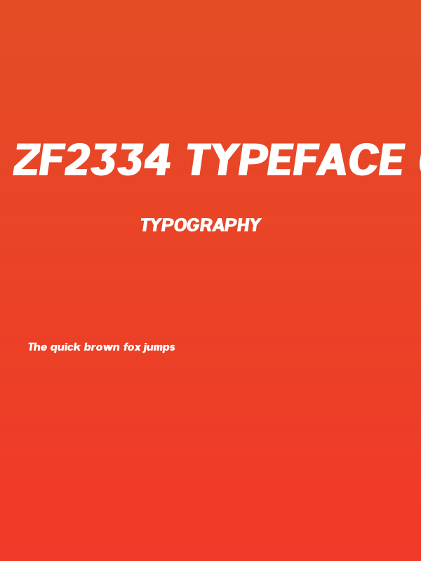 ZF2334 Typeface 6 Black Italic Poster