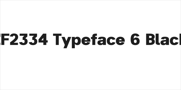 ZF2334 Typeface 6 Black Logo