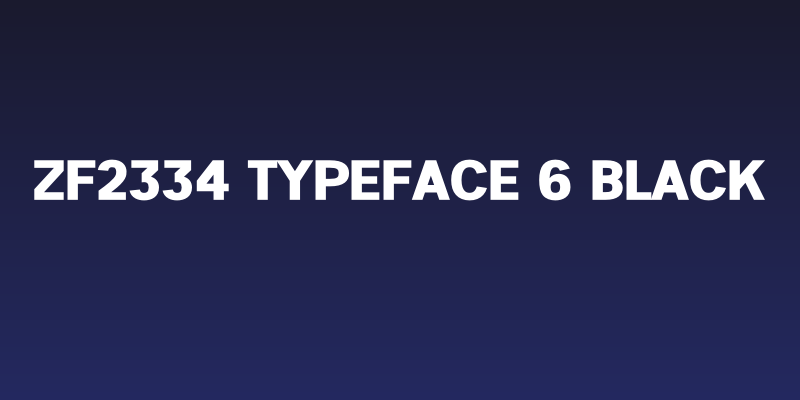 ZF2334 Typeface 6 Black Social Header