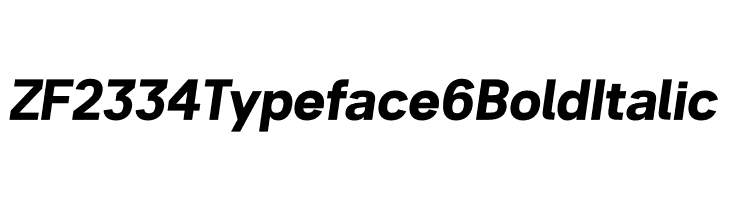 ZF2334 Typeface 6 Bold Italic  font caratteri gratis