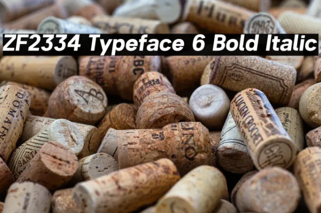 ZF2334 Typeface 6 Bold Italic Example 2