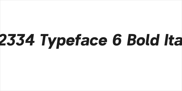 ZF2334 Typeface 6 Bold Italic Logo