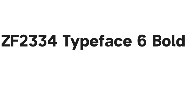 ZF2334 Typeface 6 Bold Logo