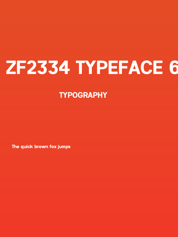 ZF2334 Typeface 6 Bold Poster