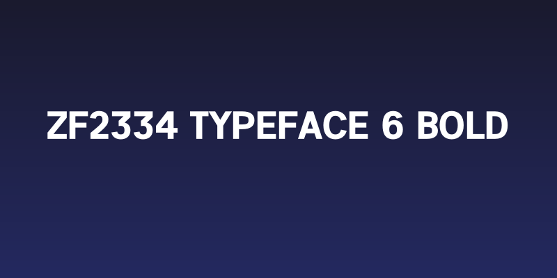 ZF2334 Typeface 6 Bold Social Header