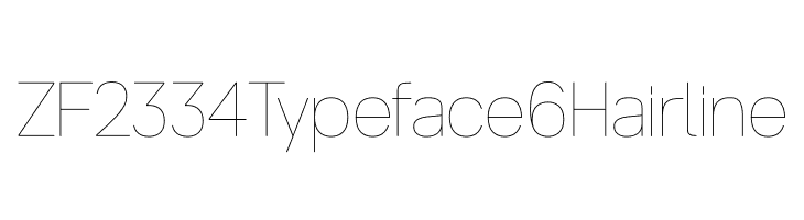 ZF2334 Typeface 6 Hairline  フリーフォントのダウンロード