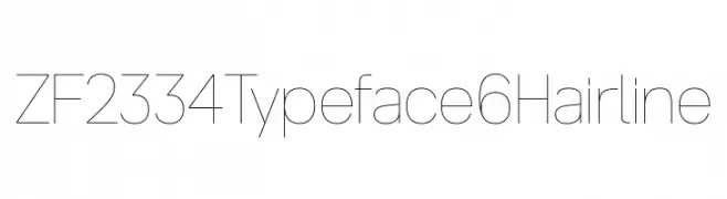 ZF2334 Typeface 6 Hairline  Fuentes Gratis Descargar