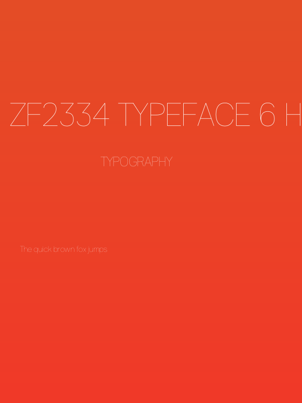 ZF2334 Typeface 6 Hairline Poster