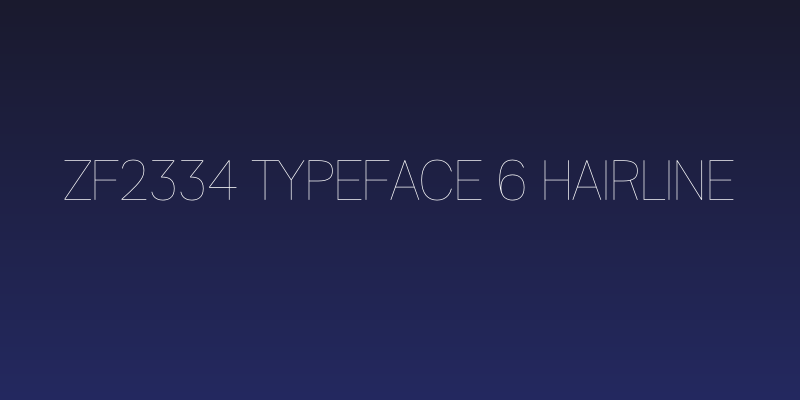 ZF2334 Typeface 6 Hairline Social Header