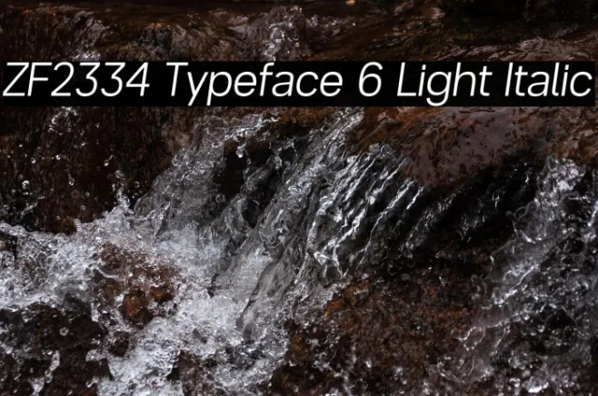 ZF2334 Typeface 6 Light Italic Example 2