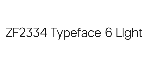 ZF2334 Typeface 6 Light Logo