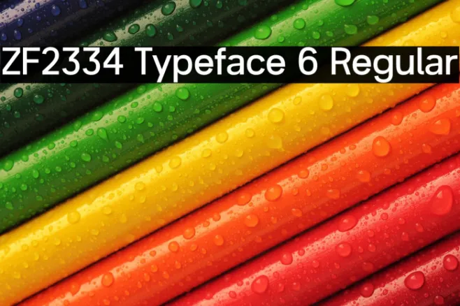 ZF2334 Typeface 6 Regular Example 3