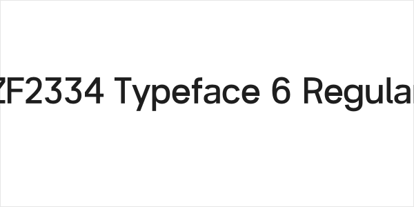 ZF2334 Typeface 6 Regular Logo