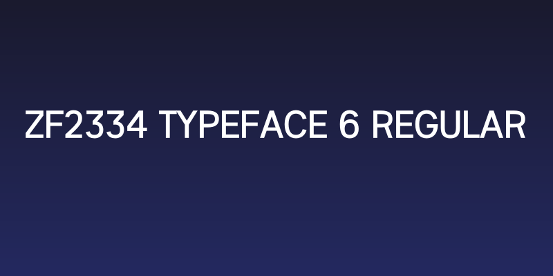 ZF2334 Typeface 6 Regular Social Header