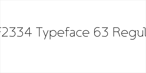 ZF2334 Typeface 63 Regular Logo
