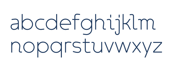 ZF2334 Typeface 63 Regular Lowercase