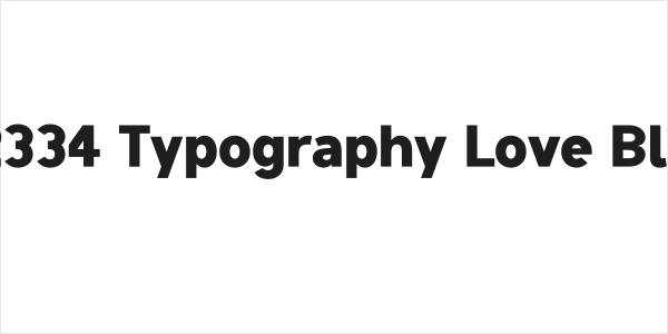 ZF2334 Typography Love Black Logo