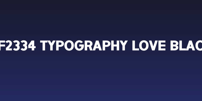 ZF2334 Typography Love Black Social Header