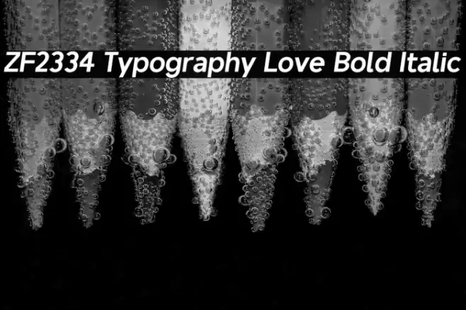 ZF2334 Typography Love Bold Italic Font examples