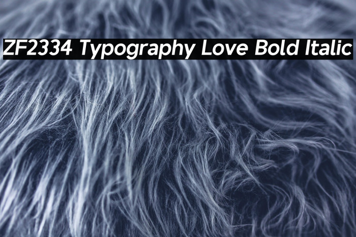 ZF2334 Typography Love Bold Italic Example 2