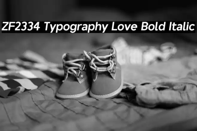 ZF2334 Typography Love Bold Italic Font examples