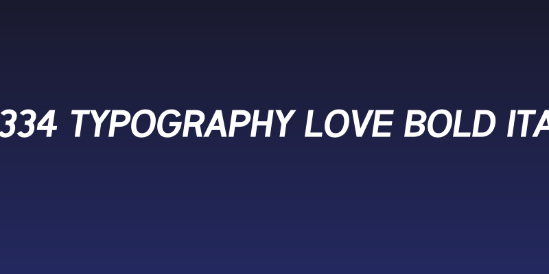 ZF2334 Typography Love Bold Italic Social Header