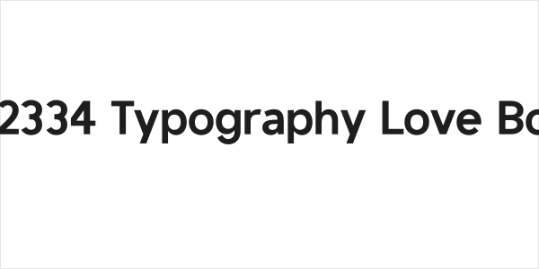 ZF2334 Typography Love Bold Logo