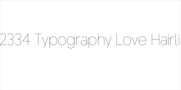 ZF2334 Typography Love Hairline Logo
