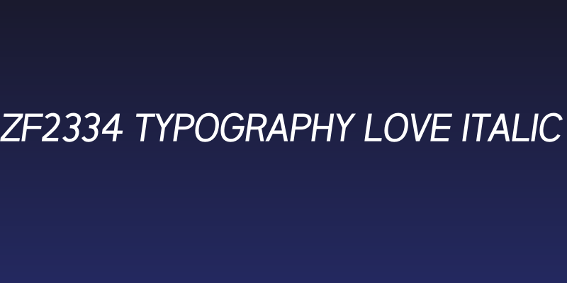 ZF2334 Typography Love Italic Social Header