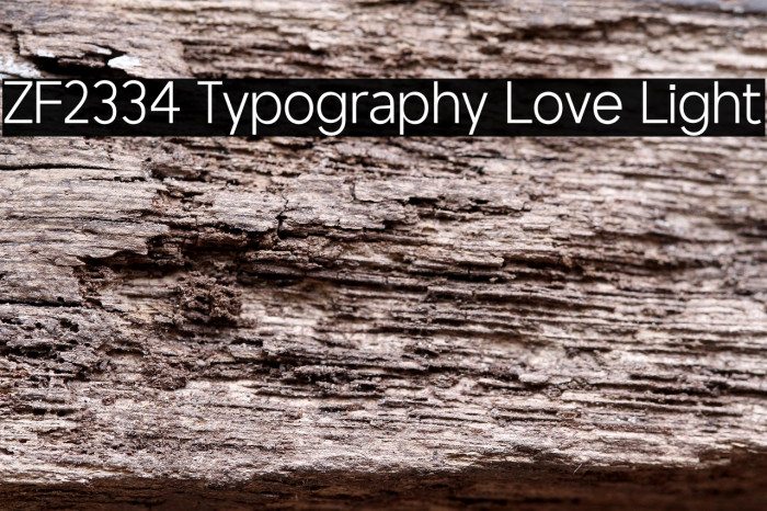 ZF2334 Typography Love Light Example 3