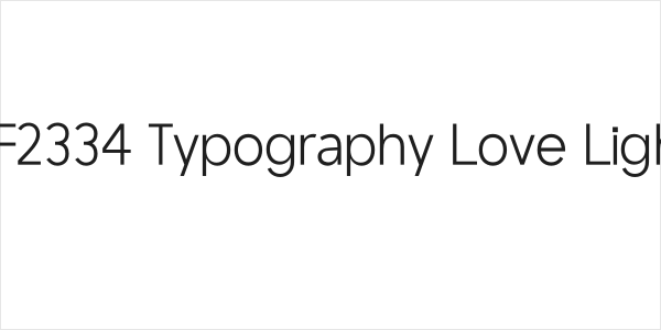 ZF2334 Typography Love Light Logo