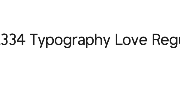 ZF2334 Typography Love Regular Logo