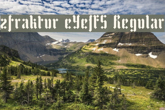 zfraktur eYe/FS Regular Font examples