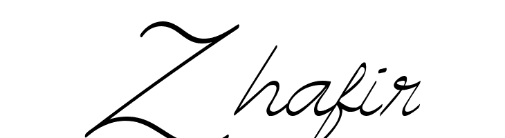 Zhafir  Frei Schriftart Herunterladen