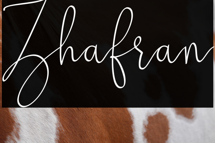 Zhafran Font examples
