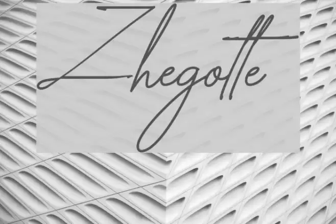 Zhegotte Font examples