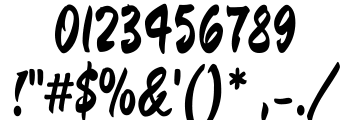 Zhi Mang Xing Regular Font OTHER CHARS