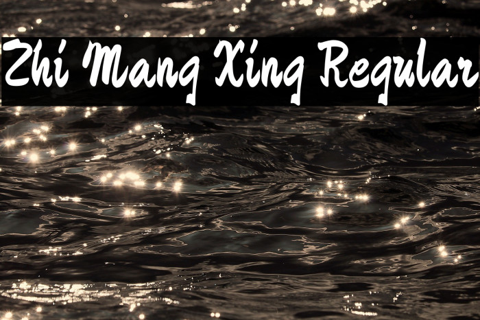 Zhi Mang Xing Regular Font examples