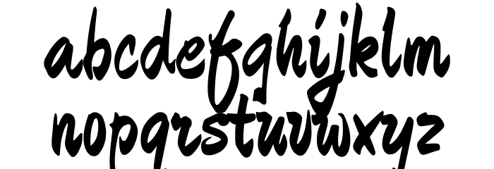 Zhi Mang Xing Regular Font LOWERCASE