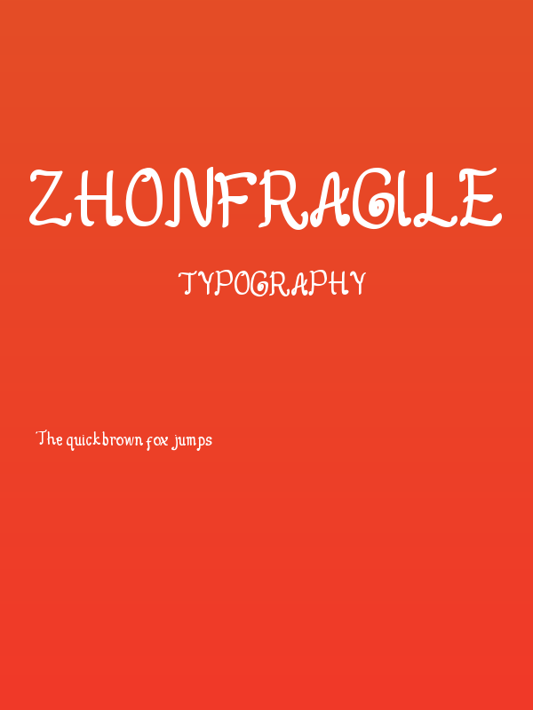 Zhonfragile Poster