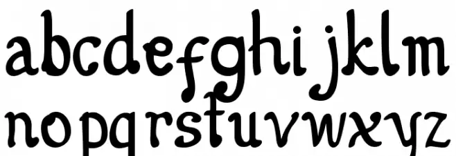 Zhonfragile Caratteri MINUSCOLO